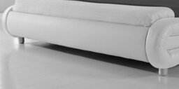 Home Detail Galaxy Faux Leather Double Bed Frame With Led, White - thumbnail 4