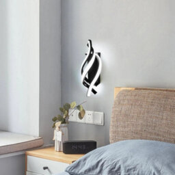 Led Wall Lamp 22W Black Modern Indoor Wall Light Bedroom Creative Sconce 6500K - thumbnail 8