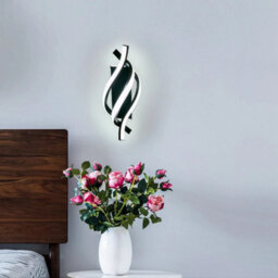 Led Wall Lamp 22W Black Modern Indoor Wall Light Bedroom Creative Sconce 6500K - thumbnail 1