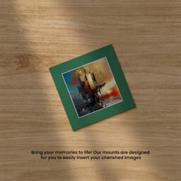 Ak Frames 8X8 Emerald Picture Mounts To Fit 5X5 Aperture Size - Mount Board Only (No Frame Included) - thumbnail 5