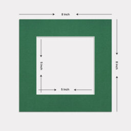 Ak Frames 8X8 Emerald Picture Mounts To Fit 5X5 Aperture Size - Mount Board Only (No Frame Included) - thumbnail 3