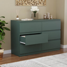 Lassic Vida Designs Denver Green 6 Drawer Chest Of Drawers (H) 770mm (W) 1200mm (D) 400mm - thumbnail 6