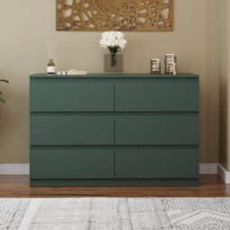 Lassic Vida Designs Denver Green 6 Drawer Chest Of Drawers (H) 770mm (W) 1200mm (D) 400mm - thumbnail 4