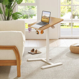 Gainoom Foldable Mobile Standing Desk Rolling Laptop Desk Height Adjustable Sit Stand Desk - thumbnail 4