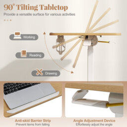 Gainoom Foldable Mobile Standing Desk Rolling Laptop Desk Height Adjustable Sit Stand Desk - thumbnail 7