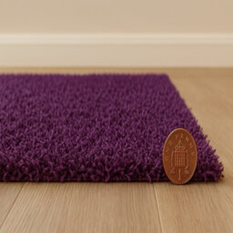 Uetian Purple Shaggy Rug 120X170 Cm Plush 5Cm Dense Pile Carpet For Bedroom Living Area - thumbnail 5