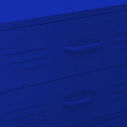 Vidaxl Chest Of Drawers Navy Blue 80X35X101.5 Cm Steel Chests Of Drawers - thumbnail 8