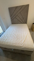 Stratus Interiors Virgo Geometric Bed Stylish Contemporary Bed Frame - Small Double - Non Storage - thumbnail 4