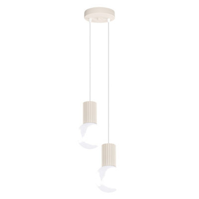 Sollux Lighting Halo Aluminum/glass Beige 2 Lights Modern Pendant Lamps - image 1