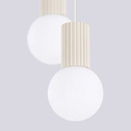 Sollux Lighting Halo Aluminum/glass Beige 2 Lights Modern Pendant Lamps - thumbnail 5