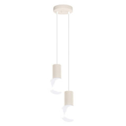 Sollux Lighting Halo Aluminum/glass Beige 2 Lights Modern Pendant Lamps - thumbnail 1