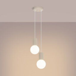 Sollux Lighting Halo Aluminum/glass Beige 2 Lights Modern Pendant Lamps - thumbnail 3