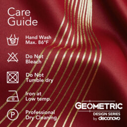 Deconovo Blackout Eyelet Curtains Thermal Insulated Gold Wave Line Foil Printed Curtains For Bedroom 46X72 Inch Red 2 Panels - thumbnail 7