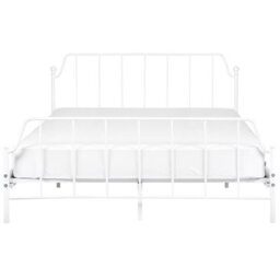Beliani Bed Metal Mauressac 160 X 200 Cm (Eu King Size) White - thumbnail 5