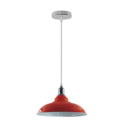 Dc Voltage New Vintage Pendant Ceiling Shade Industrial Chandelier Flush Mount Lighting Orange Metal Uk - image 1
