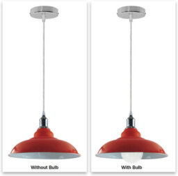 Dc Voltage New Vintage Pendant Ceiling Shade Industrial Chandelier Flush Mount Lighting Orange Metal Uk - thumbnail 5
