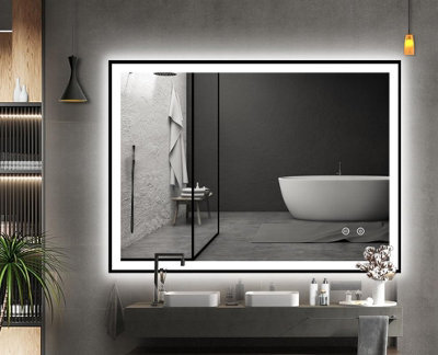 Belofay  Lucian Bathroom Led Mirror, Illuminated Bathroom Toughened Mirror With Led Lights Dimmable Anti-Fog - image 1