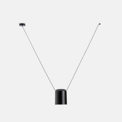 Luminosa Lighting Luminosa Attic Decorative Hanging Ceiling Pendant Matt Black 1X E27 / 175Cm X 200Cm