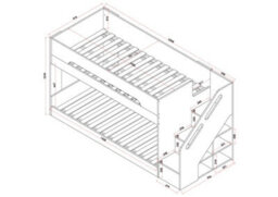 Flair Deimo Staircase Low Bunk Bed White - thumbnail 5