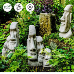 Three Large Easter Island Head Statues - Value Set - thumbnail 3