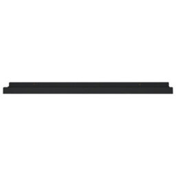 Vidaxl Picture Frame Ledge Shelves 2 Pcs Black 60X9X3 Cm Mdf - thumbnail 4