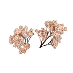 Melody Maison Set Of 2 Pink Mulberry Pick Christmas Decorations - 23Cm - thumbnail 4