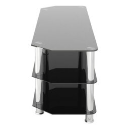 "Avf Classic 1.25M Glass Tv Stand, For Tvs Up To 60"" - Black/chrome" - thumbnail 3