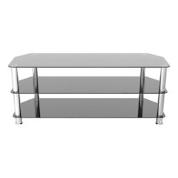 "Avf Classic 1.25M Glass Tv Stand, For Tvs Up To 60"" - Black/chrome" - thumbnail 2