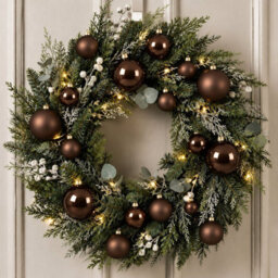 Decoris 10 Espressio Brown Glass Baubles Christmas Tree Decorations - thumbnail 6