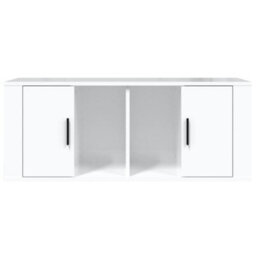 Walplus Tv Cabinet High Gloss White 100X35X40 Cm Engineered Wood - thumbnail 5