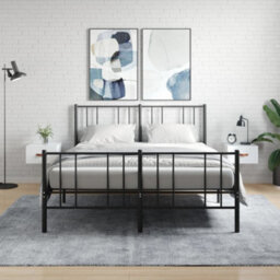 Berkfield Wall-Mounted Bedside Cabinets 2 Pcs High Gloss White 35X35X20 Cm - thumbnail 1
