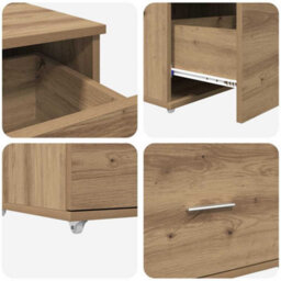 Berkfield With Drawer Artisan Oak 131.5 X 50 X 106.5 Cm Engineered Wood - thumbnail 9