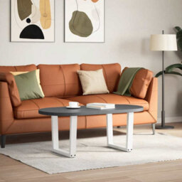 Berkfield Coffee Table Legs V-Shape 2 Pcs White 60X(42-43.3) Cm Steel - thumbnail 2