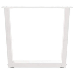 Berkfield Coffee Table Legs V-Shape 2 Pcs White 60X(42-43.3) Cm Steel - thumbnail 3