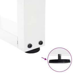 Berkfield Coffee Table Legs V-Shape 2 Pcs White 60X(42-43.3) Cm Steel - thumbnail 9