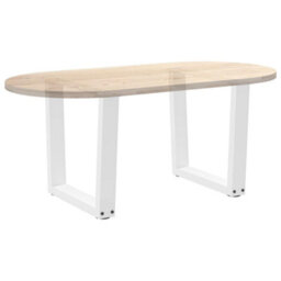 Berkfield Coffee Table Legs V-Shape 2 Pcs White 60X(42-43.3) Cm Steel - thumbnail 8