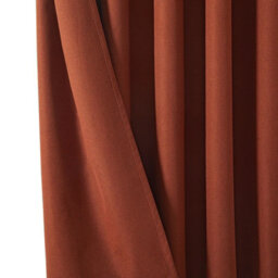 Ameha Rust Linen 100%blackout Eyelet Curtain Energy Efficient Thermal Insulated Window Curtain Pair 46X54' For Bedroom Curtain - thumbnail 8