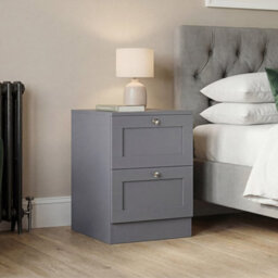 Lassic Vida Designs Altino 3 Piece Bedroom Set (2 Drawer Bedside, 4 Drawer Chest, 3 Door 2 Drawer Wardrobe), Grey - thumbnail 4