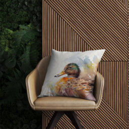 Warren Reed Designer Mallard Watercolour Outdoor Cushion 45Cm X 45Cm - thumbnail 2