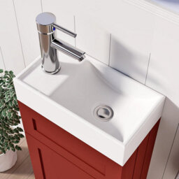 Belofay 400mm Bathroom Vanity Unit With White Ceramic Bathroom Sink With Trap And Waste, No Tap Included(Crawley Terracotta) - thumbnail 4