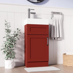 Belofay 400mm Bathroom Vanity Unit With White Ceramic Bathroom Sink With Trap And Waste, No Tap Included(Crawley Terracotta) - thumbnail 6