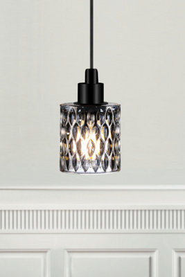 Nordlux Hollywood Glass Pendant Light Retro Black,mains - image 1