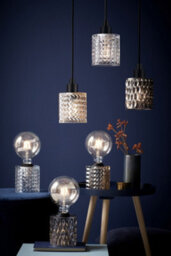 Nordlux Hollywood Glass Pendant Light Retro Black,mains - thumbnail 5