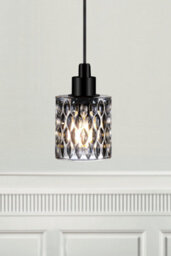Nordlux Hollywood Glass Pendant Light Retro Black,mains