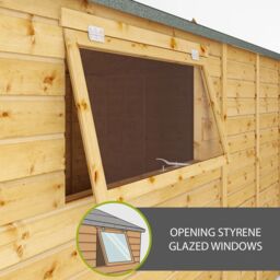 Mercia 20X10 Ft Apex Wooden Workshop With Double Door - thumbnail 6