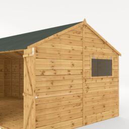 Mercia 20X10 Ft Apex Wooden Workshop With Double Door - thumbnail 7