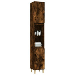 Vidaxl Bathroom Cabinet Smoked Oak 30X30X190 Cm Engineered Wood - thumbnail 4
