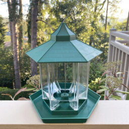 Selections Green Chalet Style Hanging Bird Seed & Nut Feeders (Set Of 4) - thumbnail 5