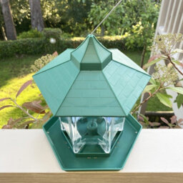 Selections Green Chalet Style Hanging Bird Seed & Nut Feeders (Set Of 4) - thumbnail 6