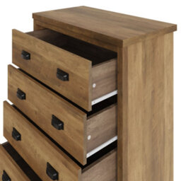 Gfw Boston 4 Drawer Chest Of Drawers Knotty Oak - thumbnail 3
